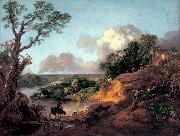 Thomas Gainsborough View in Suffolk Sweden oil painting artist